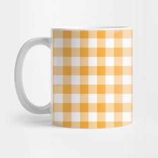 Orange Gingham Pattern Mug